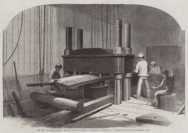 La nouvelle flotte cuirassée, pliage des plaques d
