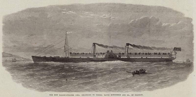 Le nouveau bateau à vapeur Iona, appartenant à Messers David Hutcheson and Company, de Glasgow - Edwin Weedon