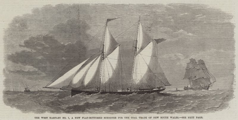 Le West Hartley No 1, un Nouveau Goélette à Fond Plat pour le Commerce du Charbon de Nouvelle-Galles du Sud - Edwin Weedon