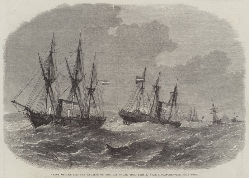 Naufrage du Steamer Hydaspe sur le Pan Shoal Rhio Strait, près de Singapour - Edwin Weedon