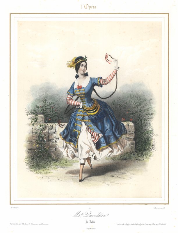 La danseuse de ballet française Adele Dumilatre dansant à l