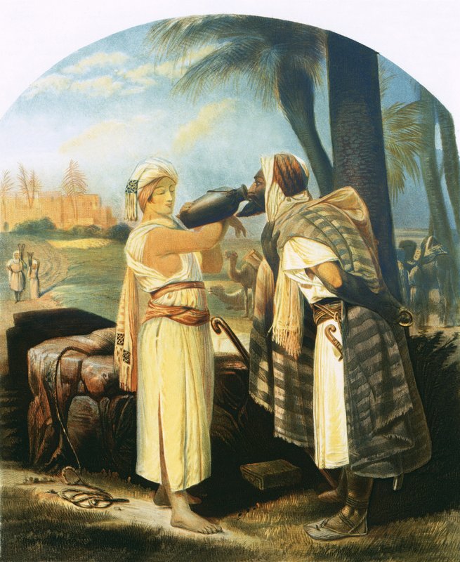 Rébecca donne à boire au serviteur - Emile Jean Horace Vernet