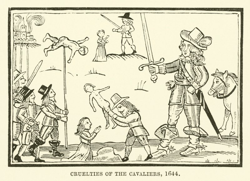 Cruautés des cavaliers, 1644 - English School
