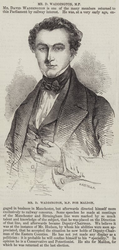 M. D Waddington, député de Maldon - English School