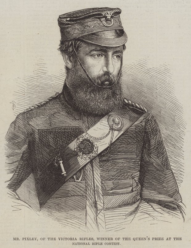 M. Pixley, des Victoria Rifles, gagnant du Prix de la Reine au Concours National de Tir - English School