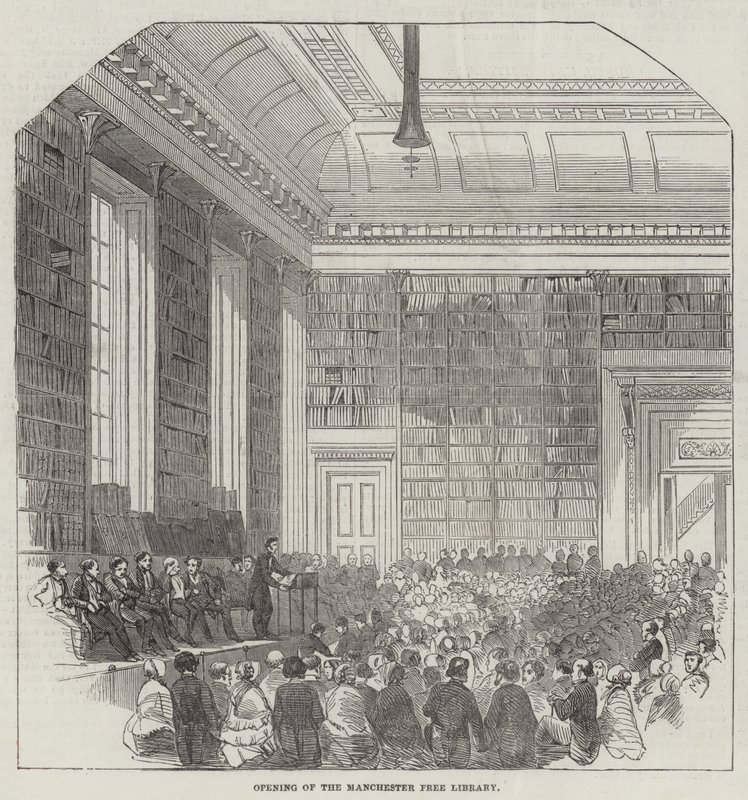 Ouverture de la bibliothèque publique de Manchester - English School