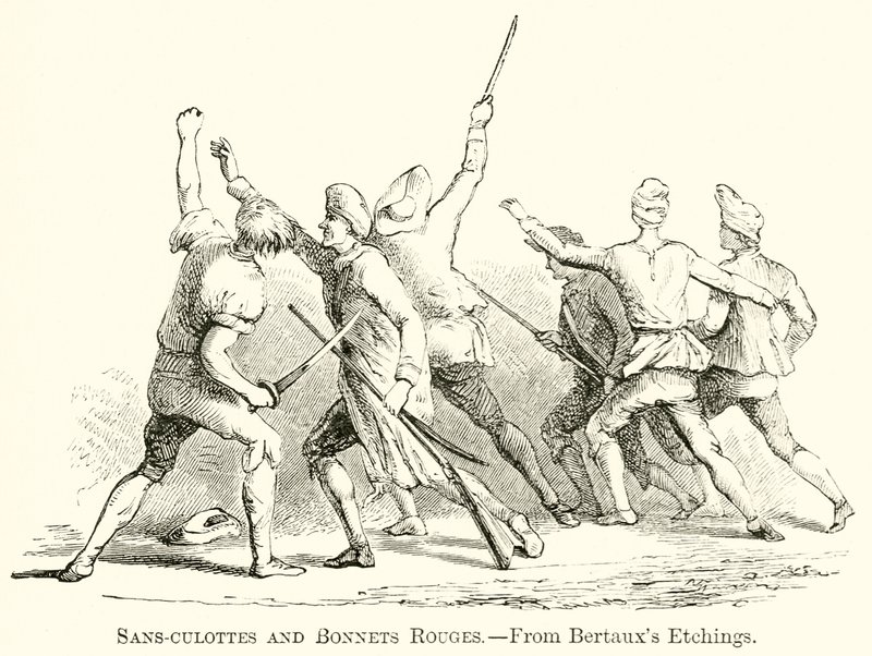 Sans-culottes et bonnets rouges - English School