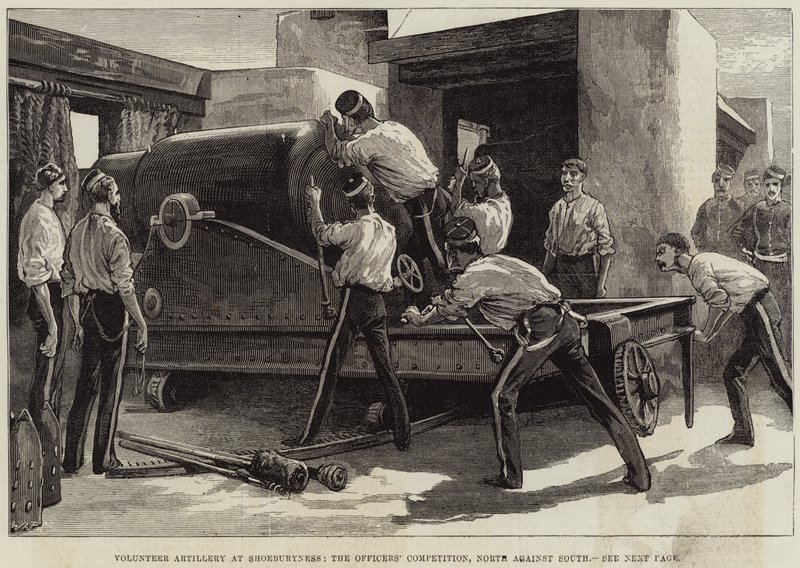 Artillerie volontaire à Shoeburyness, la compétition des officiers, Nord contre Sud - English School