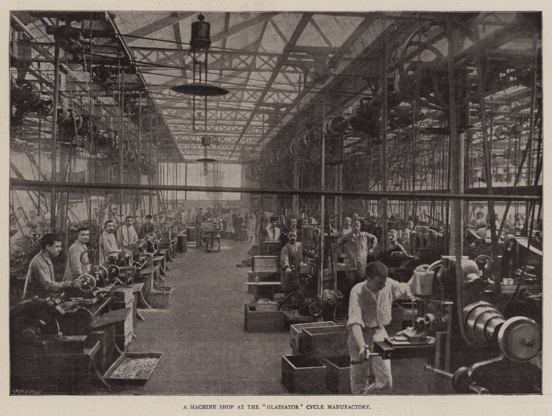 Un atelier de machines à la manufacture de cycles Gladiator - English Photographer