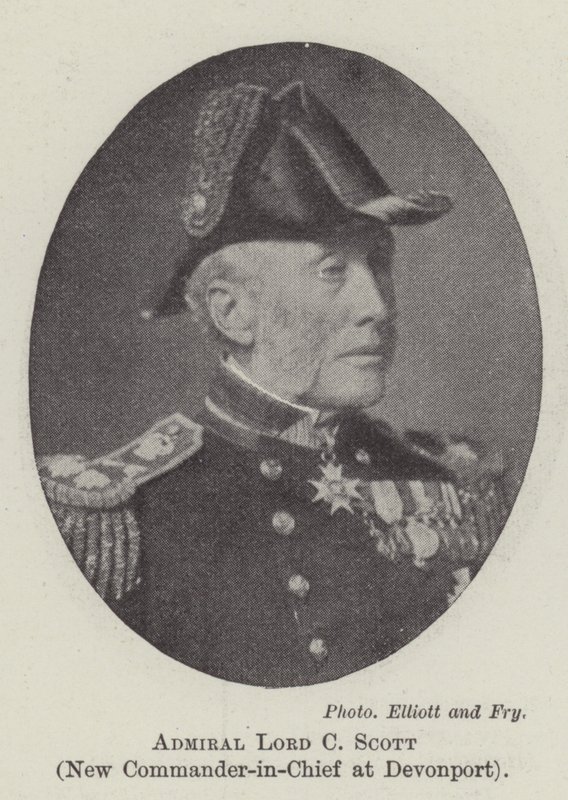 Amiral Lord C Scott, nouveau commandant en chef à Devonport - English Photographer