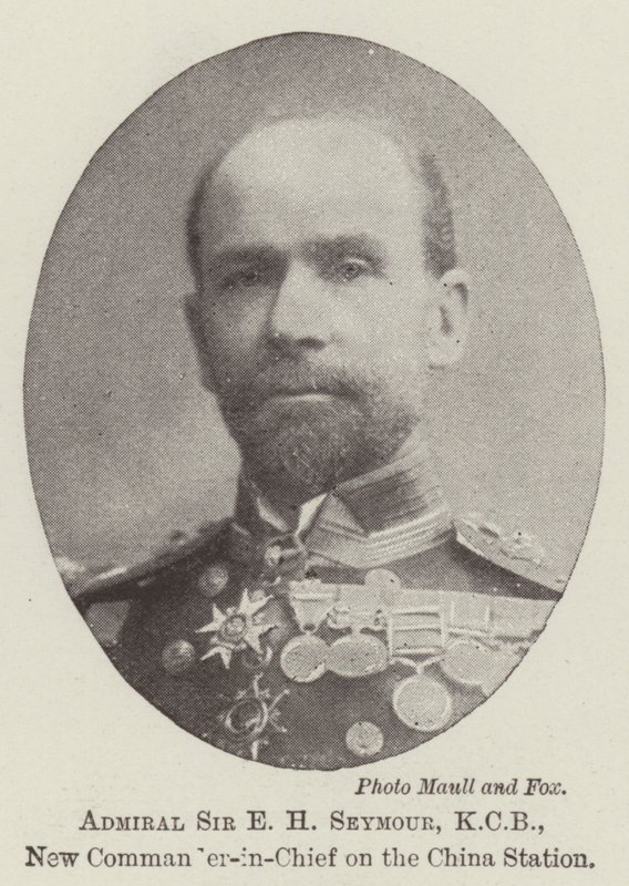 Amiral Sir E H Seymour, KCB, nouveau commandant en chef de la station de Chine - English Photographer