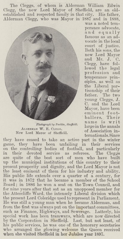 Alderman W E Clegg, nouveau maire de Sheffield - English Photographer