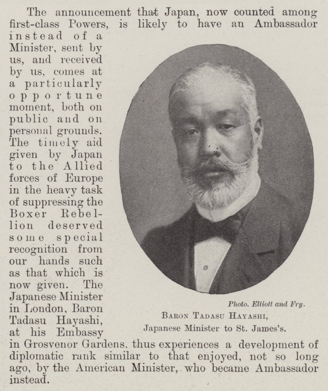 Baron Tadasu Hayashi, Ministre japonais à St James - English Photographer