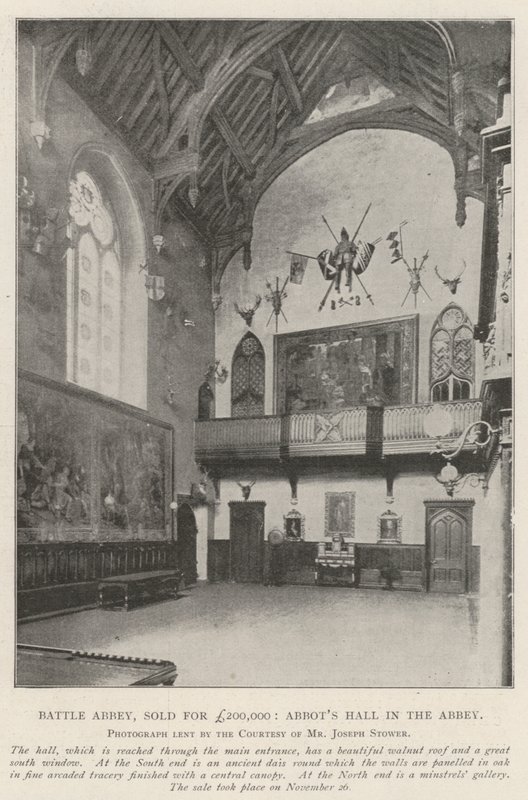 Abbaye de Battle, vendue pour 200 000 £, Abbots Hall dans l