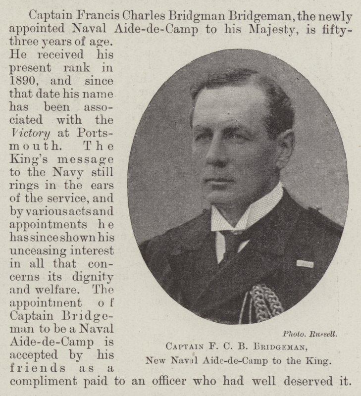 Le capitaine F C B Bridgeman, nouveau aide de camp naval du roi - English Photographer
