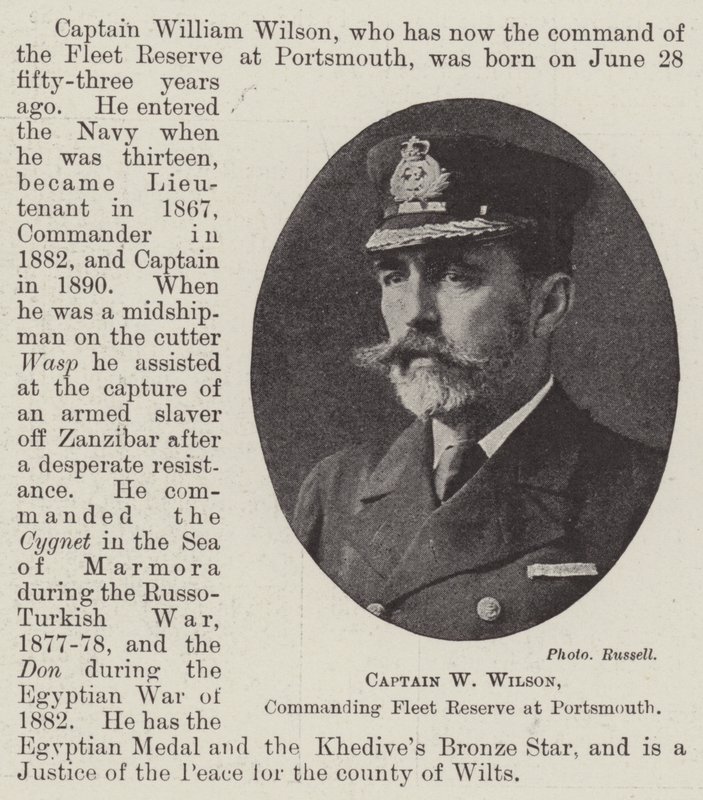 Capitaine W Wilson, commandant de la réserve de la flotte à Portsmouth - English Photographer