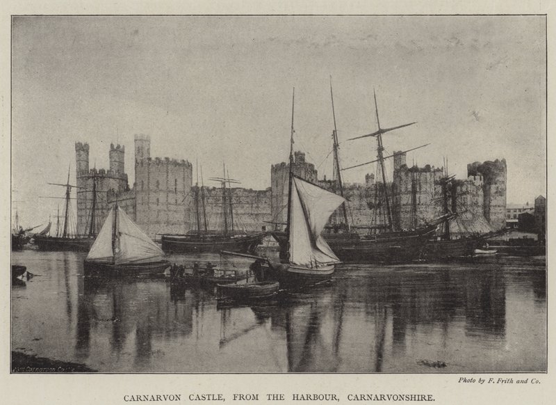 Château de Carnarvon, depuis le port, Carnarvonshire - English Photographer