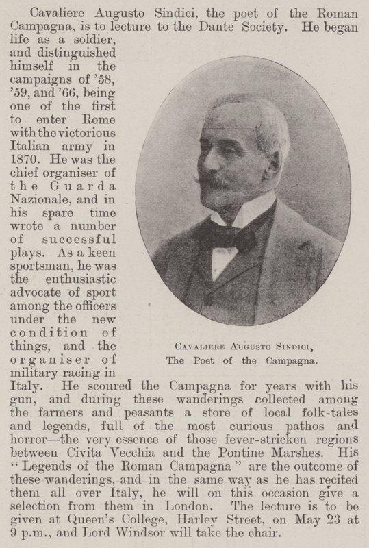 Cavaliere Augusto Sindici, le poète de la Campagna - English Photographer