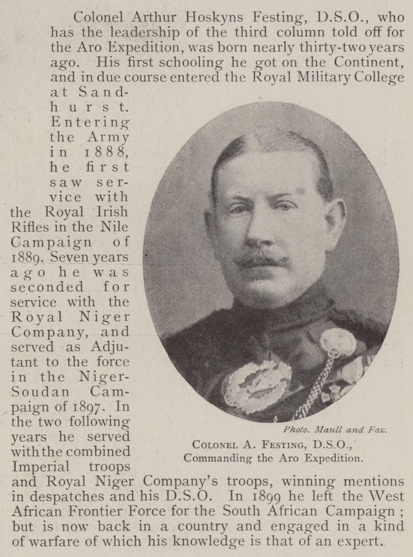 Colonel A Festing, DSO, commandant l