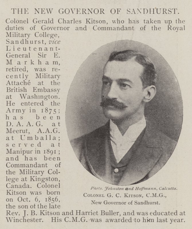 Colonel G C Kitson, CMG, nouveau gouverneur de Sandhurst - English Photographer