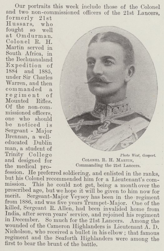 Colonel R H Martin, commandant les 21e lanciers - English Photographer