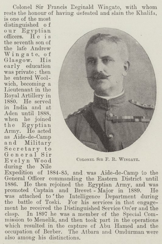 Colonel Sir F R Wingate - English Photographer