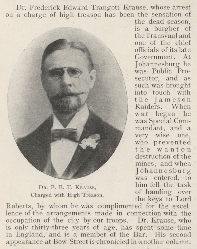 Dr F.E.T. Krause, accusé de haute trahison - English Photographer