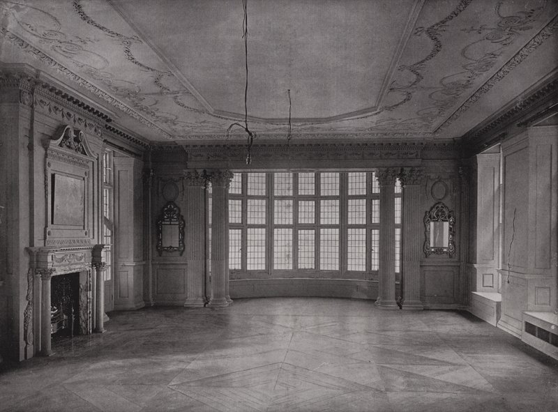 Salon, vue sur la baie, Ashorne Hill House, près de Leamington, Angleterre - English Photographer