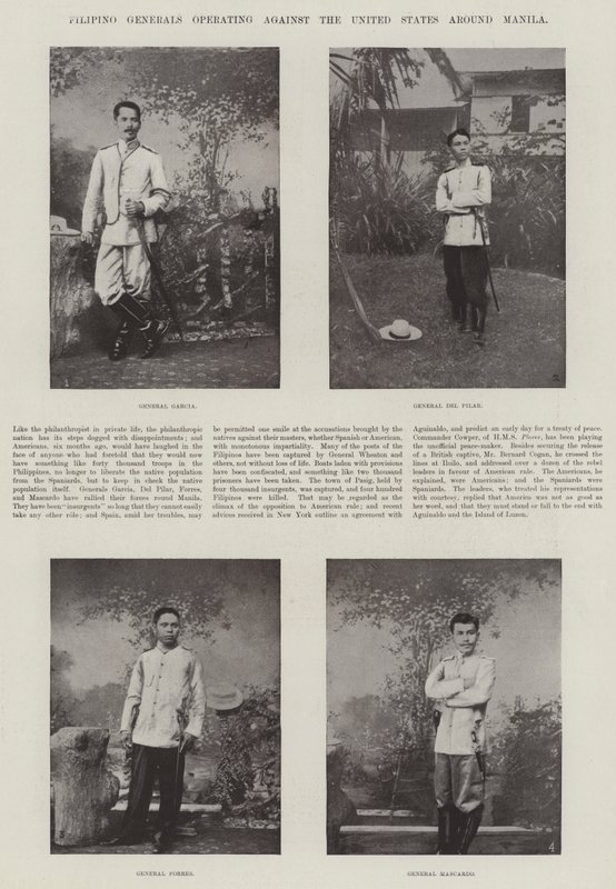 Généraux philippins opérant contre les États-Unis autour de Manille - English Photographer