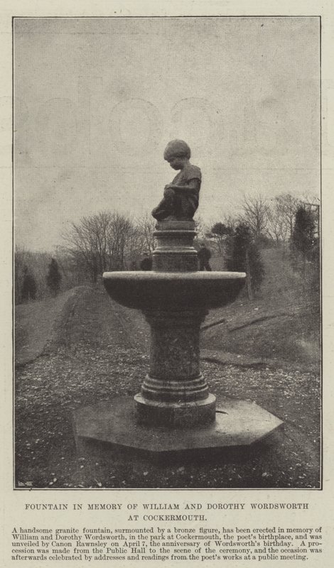 Fontaine en mémoire de William et Dorothy Wordsworth à Cockermouth - English Photographer
