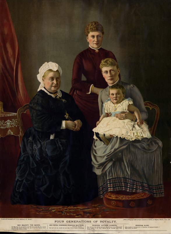 Quatre Générations de Royauté (Reine Victoria, Princesse Béatrice, Princesse Victoria Alberta et Princesse Alice) - English Photographer