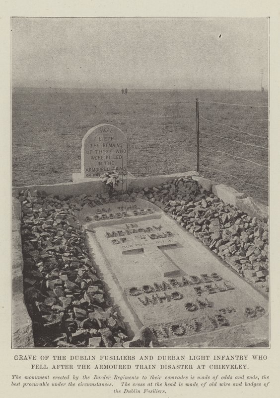 Tombe des Dublin Fusiliers et de la Durban Light Infantry tombés après la catastrophe du train blindé à Chieveley - English Photographer