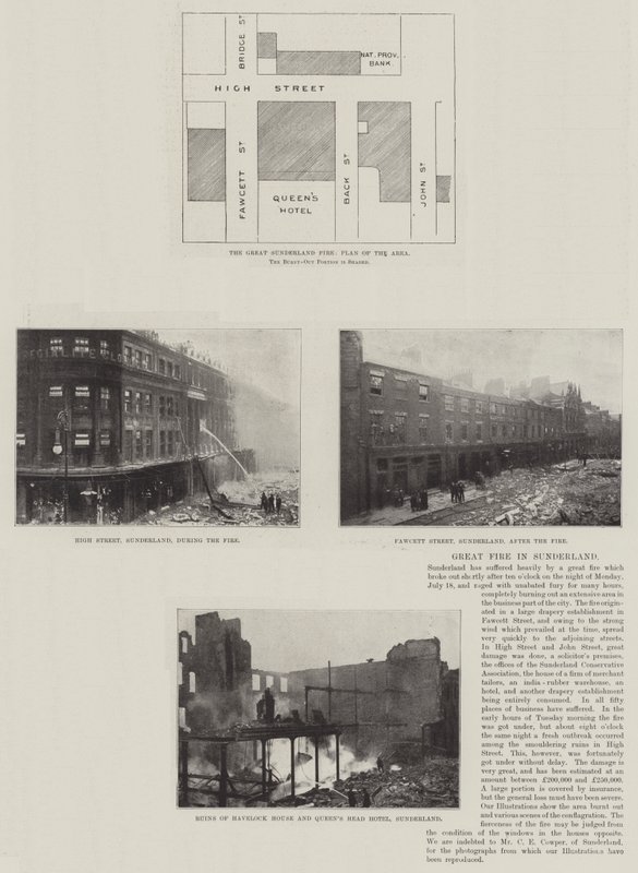 Grand incendie à Sunderland - English Photographer