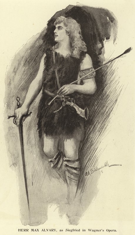 Herr Max Alvary, en tant que Siegfried dans l