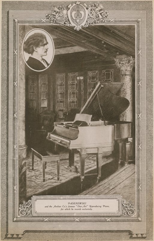 Ignacy Jan Paderewski et le célèbre piano Duo-Art de la société Aeolian - English Photographer