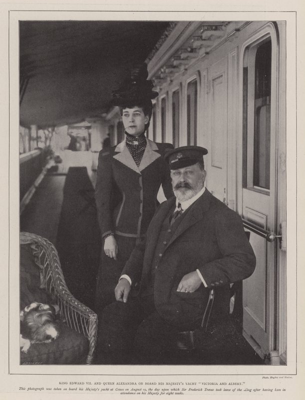 Le roi Edward VII et la reine Alexandra à bord du yacht de Sa Majesté Victoria et Albert - English Photographer