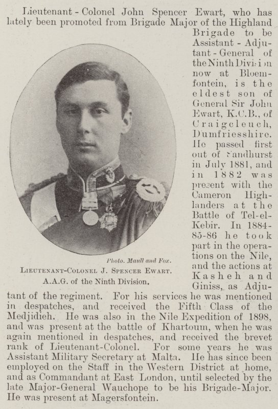 Lieutenant-colonel J Spencer Ewart, AAG de la neuvième division - English Photographer