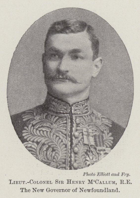 Lieutenant-colonel Sir Henry MCallum, RE, nouveau gouverneur de Terre-Neuve - English Photographer