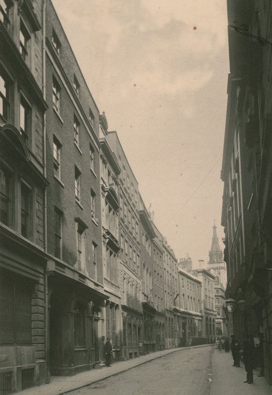 Lombard Street, Londres; photographie; datée juin 1885 - English Photographer