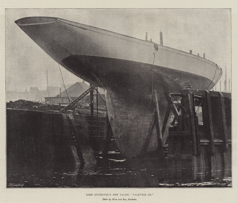 Le nouveau yacht de Lord Dunraven, Valkyrie III - English Photographer