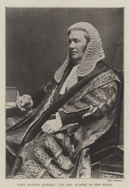 Lord Justice Lindley, le nouveau maître des rôles - English Photographer