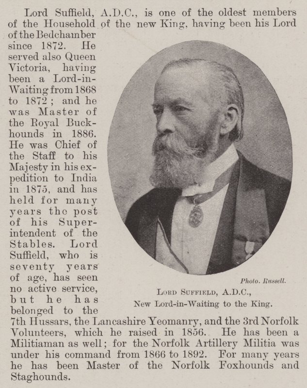 Lord Suffield, ADC, nouveau lord en attente du roi - English Photographer
