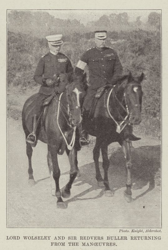 Lord Wolseley et Sir Redvers Buller revenant des manœuvres - English Photographer