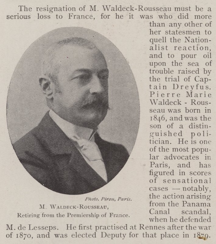 M. Waldeck-Rousseau, se retirant de la présidence du Conseil de France - English Photographer