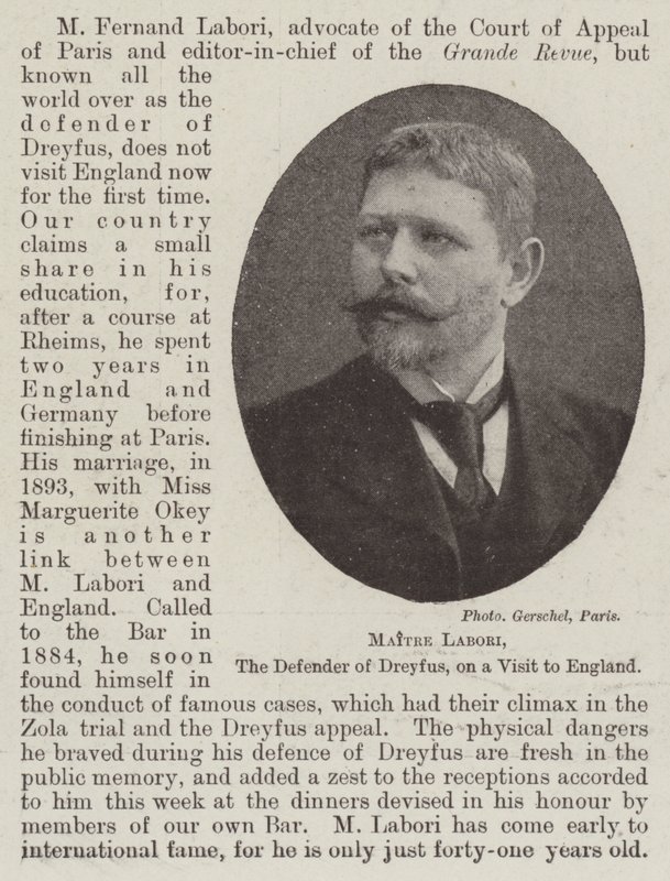Maître Labori, le défenseur de Dreyfus, en visite en Angleterre - English Photographer