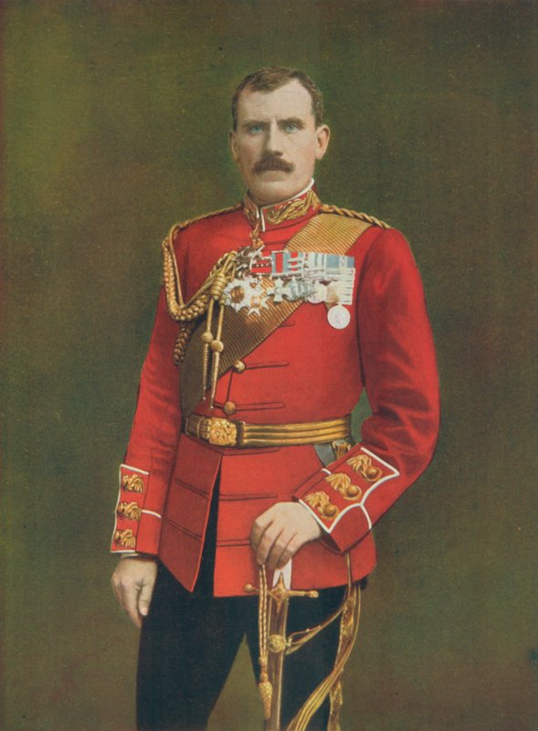Maj.-Général Hector A. MacDonald commandant la 3e brigade (Highland) avec Lord Methuen - English Photographer