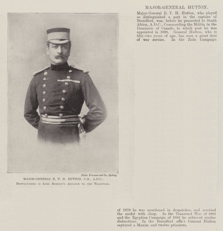 Major-Général E T H Hutton, CB, ADC, distingué dans l
