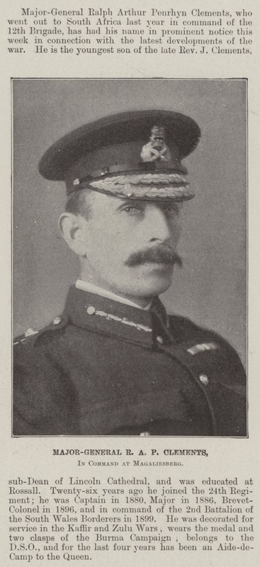 Le Major-Général R A P Clements, en Commandement à Magaliesberg - English Photographer