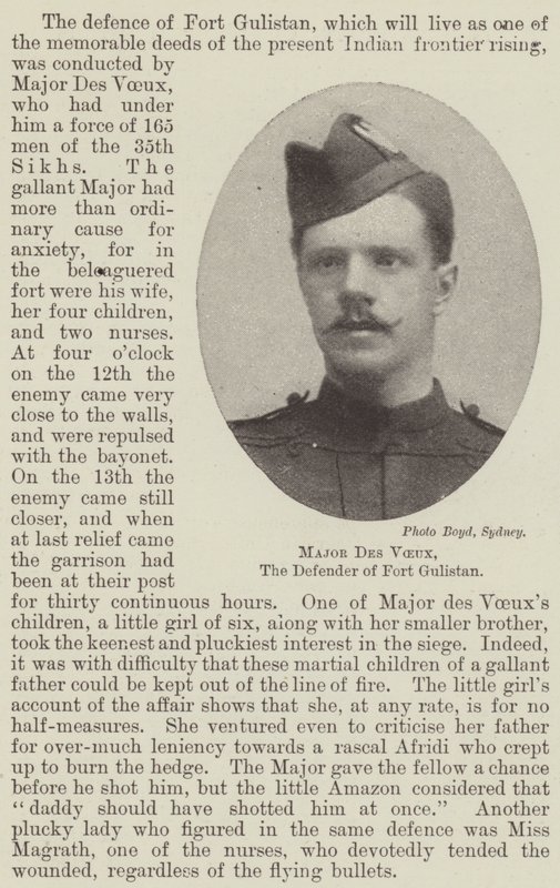 Major Des Voeux, le défenseur du fort Gulistan - English Photographer