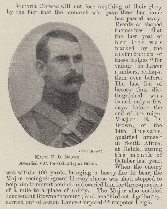 Major E D Brown, récompensé par la VC pour bravoure à Geluk - English Photographer